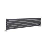 Milano Capri - Black Horizontal Flat Panel Designer Radiator 354mm x 1600mm (Single Panel)