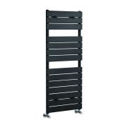 Milano Lustro - Designer Anthracite Flat Panel Heated Towel Rail 1213mm x 500mm