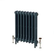 Milano Isabel - 4 Column Cast Iron Radiator - 660mm Tall - Farrow & Ball Railings Grey - Multiple Sizes Available