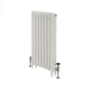 Milano Mercury - Cast Iron Radiator - 660mm Tall - Porcelain White - Multiple Sizes Available