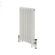 Milano Mercury - 3 Column Cast Iron Radiator - 760mm Tall - Porcelain White - Multiple Sizes Available