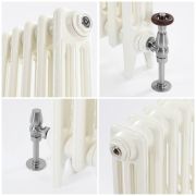 Milano Mercury - Cast Iron Radiator - 3 Column - 760mm Tall - Porcelain White