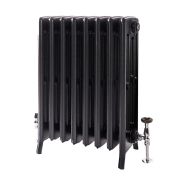 Milano Isabel - 4 Column Cast Iron Radiator - 660mm Tall - Antique Graphite - Multiple Sizes Available