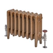 Milano Mercury - 4 Column Cast Iron Radiator - 360mm Tall - Burnt Gold - Multiple Sizes Available