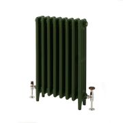 Milano Mercury - 4 Column Cast Iron Radiator - 560mm Tall - Farrow & Ball Duck Green - Multiple Sizes Available