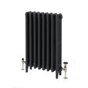 Milano Mercury - 4 Column Cast Iron Radiator - 760mm Tall - Farrow & Ball Railings Grey - Multiple Sizes Available