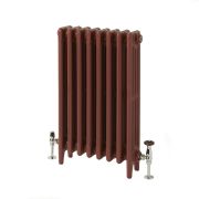 Milano Mercury - 4 Column Cast Iron Radiator - 560mm Tall - Farrow & Ball Eating Room Red - Multiple Sizes Available