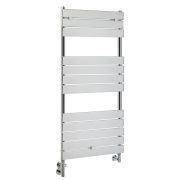 Milano Lustro Dual Fuel - Designer Chrome Flat Panel Heated Towel Rail - Various Sizes and Cable Cover Option