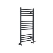 Milano Artle - Anthracite Dual Fuel Curved Heated Towel Rail 1000mm x 500mm