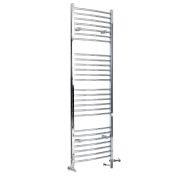 Milano Kent - Chrome Dual Fuel Curved Heated Towel Rail 1800mm x 500mm
