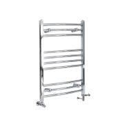 Milano Kent - Chrome Dual Fuel Curved Heated Towel Rail 800mm x 600mm