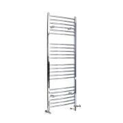 Milano Kent - Chrome Dual Fuel Curved Heated Towel Rail 1600mm x 600mm