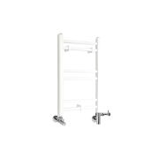 Milano Ive - White Dual Fuel Straight Heated Towel Rail 600mm x 400mm