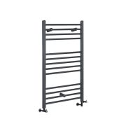 Milano Artle - Anthracite Dual Fuel Straight Heated Towel Rail 1000mm x 400mm