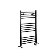 Milano Nero - Matt Black Dual Fuel Straight Heated Towel Rail 1000mm x 400mm