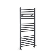Milano Artle - Anthracite Dual Fuel Straight Heated Towel Rail 1200mm x 400mm