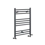 Milano Artle - Anthracite Dual Fuel Straight Heated Towel Rail 800mm x 500mm