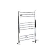 Milano Kent - Chrome Dual Fuel Straight Heated Towel Rail 800mm x 500mm