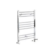 Milano Kent - Chrome Dual Fuel Straight Heated Towel Rail 800mm x 600mm