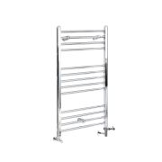 Milano Kent - Chrome Dual Fuel Straight Heated Towel Rail 1000mm x 600mm