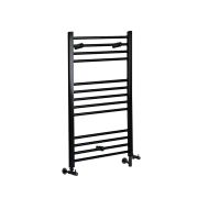 Milano Nero - Matt Black Dual Fuel Straight Heated Towel Rail 1000mm x 600mm