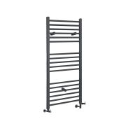 Milano Artle - Anthracite Dual Fuel Straight Heated Towel Rail 1200mm x 600mm