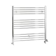 Milano Kent - Chrome Dual Fuel Straight Heated Towel Rail 1000mm x 1000mm