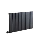 Milano x ECOSO Capri Electric - Anthracite Flat Panel Horizontal Designer Radiator - 635mm x 1000mm (Single Panel) - with Wi-Fi Thermostatic Heating Element