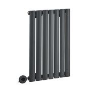 Milano x ECOSO Aruba Electric - Anthracite Horizontal Designer Radiator - 635mm x 413mm (Single Panel) - with Wi-Fi Thermostatic Heating Element