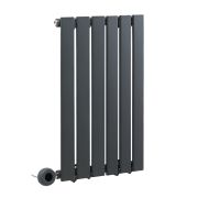 Milano x ECOSO Alpha Electric - Anthracite Horizontal Flat Panel Designer Radiator - 635mm x 420mm (Single Panel) - with Wi-Fi Thermostatic Heating Element