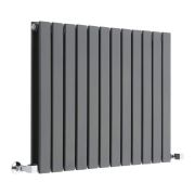 Milano Alpha - Anthracite Horizontal Flat Panel Designer Radiator - 635mm Tall - Choice Of Width