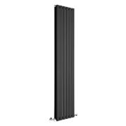 Milano Alpha - Black Vertical Flat Panel Designer Radiator - Choice of Size