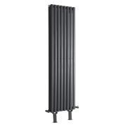Milano Aruba - Anthracite Vertical Designer Radiator with Feet - Choice of Size