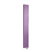 Milano x ECOSO Aruba - Electric Lush Purple Vertical Designer Radiator - Choice of Size and Wi-Fi Thermostat