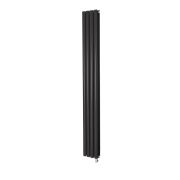 Milano x ECOSO Aruba - Electric Carbon Grey Vertical Designer Radiator - Choice of Size and Wi-Fi Thermostat