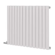 Milano Aruba Electric - Rose Petal Pink Horizontal Designer Radiator - 635mm Tall - Choice of Size, Thermostat and Cable Cover