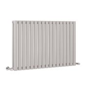 Milano Aruba - Light Grey Horizontal Designer Radiator 635mm x 1000mm (Double Panel)