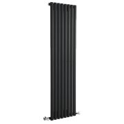Milano Aruba - Black Vertical Designer Radiator 1600mm x 472mm (Single Panel)