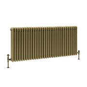 Milano Windsor - Natural Brass Horizontal Traditional Column Radiator - Triple Column - Choice of Size
