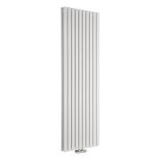 Milano Aruba Flow - White Vertical Middle Connection Designer Radiator (Double Panel) - Choice of Size
