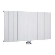 Milano Skye - White Horizontal Aluminium Designer Radiator (Single Panel) - 600mm Tall - Choice Of Width