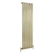 Milano Alpha - Brushed Brass Vertical Flat Panel Designer Radiator 1600mm x 450mm (Single Panel)