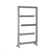 Milano Eclipse - Designer Mirror Polished Heated Towel Rail - 880mm x 500mm