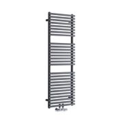 Milano Via - Anthracite Bar on Bar Central Connection Heated Towel Rail - Choice of Size