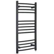 Milano Artle Electric - Curved Anthracite Heated Towel Rail 1000mm x 500mm
