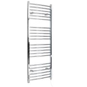 Milano Kent Electric - Curved Chrome Heated Towel Rail 1600mm x 500mm