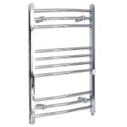 Milano Kent Electric - Curved Chrome Heated Towel Rail 800mm x 600mm