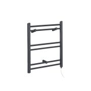 Milano Artle Electric - Straight Anthracite Heated Towel Rail 600mm x 400mm