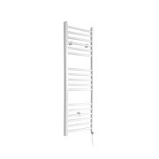 Milano Ive Electric - Straight White Heated Towel Rail 1200mm x 400mm