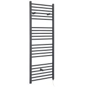 Milano Artle Electric - Straight Anthracite Heated Towel Rail 1600mm x 400mm